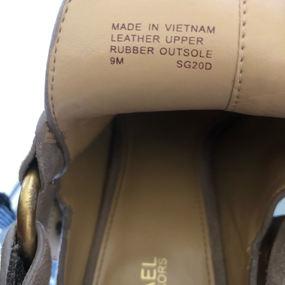 Michael Kors Tan Pamela Ankle Booties with Chunky Heel - Picture 9 of 12